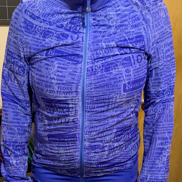 Lululemon Reversible Jacket/Manifesto-Dark Blue Size 6/8 - Picture 2 of 8